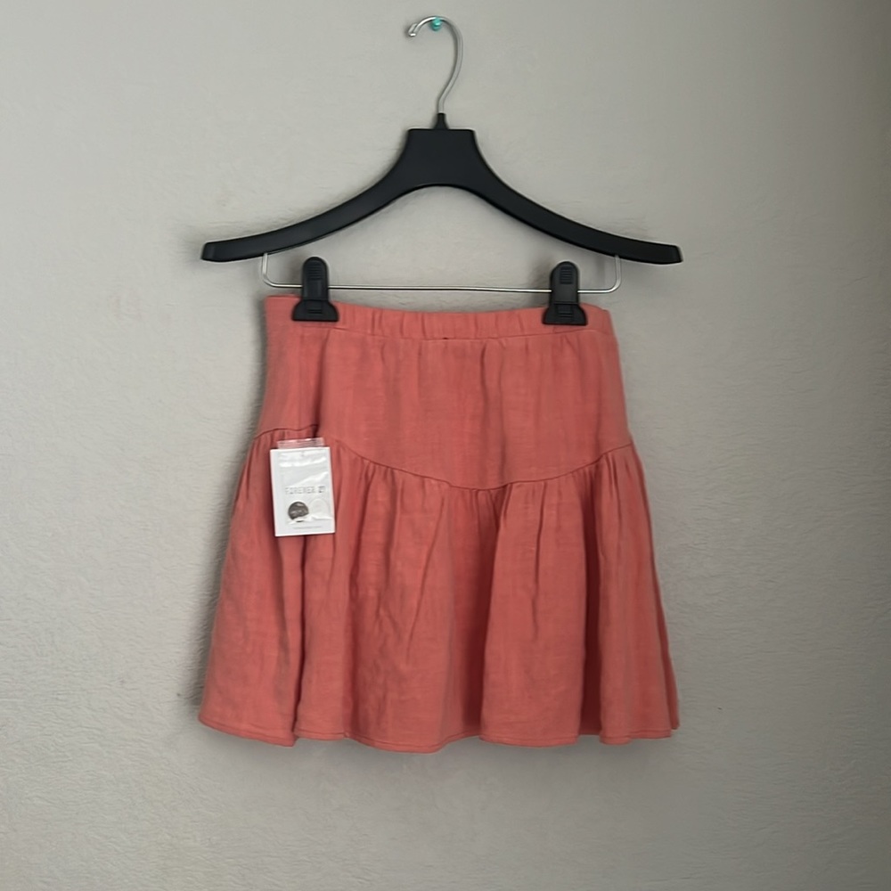 Button-Front Flounce Mini Skirt - Picture 2 of 2